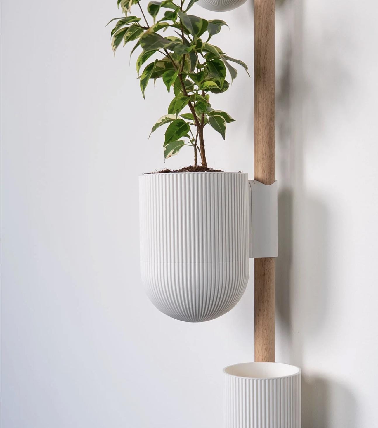 The Ira Vertical Rail Planter: Wall Mounted System (Including Pine Rail Dowel)